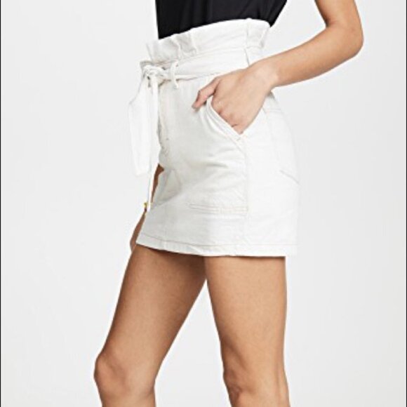 NWT Free People Splendour Oatmeal Paperbag Waist Skirt Off White Size 6 Bohemian - Picture 6 of 15
